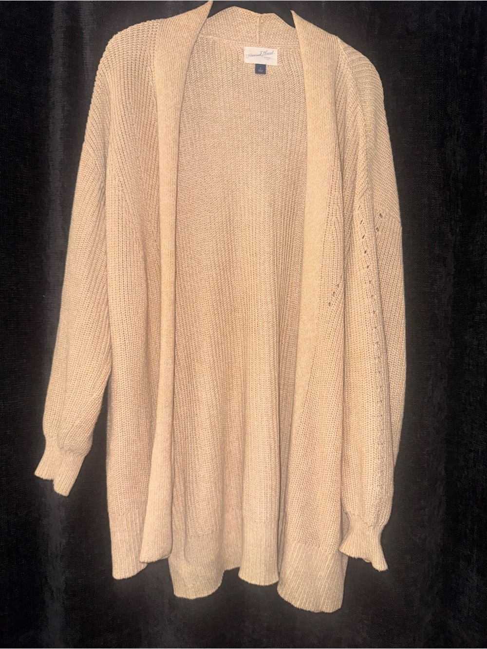 Universal Thread Open-Front Long Knit Cardigan - Beige